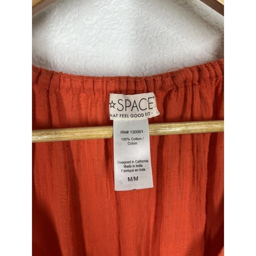 L* Space Feelin Fine Coverup Dress Medium M Cutout Poppy Orange